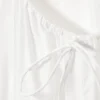 Maxikleid aus Baumwollpopeline mit Stufen – Weiß Maxikleid aus Baumwollpopeline mit Stufen – Weiß
