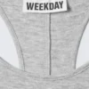 Maxikleid aus Jersey mit Racerback – Grau meliert Maxikleid aus Jersey mit Racerback – Grau meliert