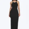 Maxikleid aus Jersey mit Racerback – Schwarz Maxikleid aus Jersey mit Racerback – Schwarz