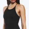 Maxikleid aus Jersey mit Racerback – Schwarz Maxikleid aus Jersey mit Racerback – Schwarz