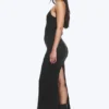 Maxikleid aus Jersey mit Racerback – Schwarz Maxikleid aus Jersey mit Racerback – Schwarz