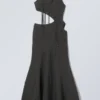 Maxikleid mit geflochtenen Cut-outs – Dunkelgrau Maxikleid mit geflochtenen Cut-outs – Dunkelgrau