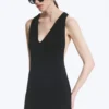 Maxikleid mit Raffungen – Schwarz Maxikleid mit Raffungen – Schwarz