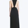 Maxikleid mit Raffungen – Schwarz Maxikleid mit Raffungen – Schwarz