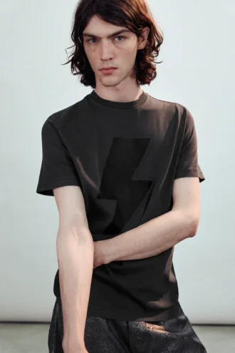 Mechatok bedrucktes T-Shirt – Dunkelgrau