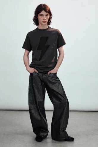 Mechatok bedrucktes T-Shirt – Dunkelgrau