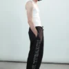 Mechatok-Jogginghose mit Stickerei – Schwarz