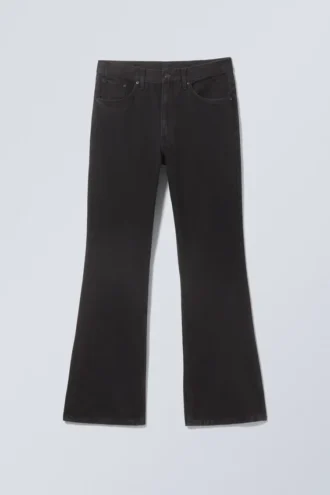 Mercury Mid Rise Relaxed Bootcut Jeans – Black Rinse – Schwarz
