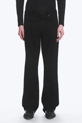 Mercury Mid Rise Relaxed Bootcut Jeans – Black Rinse – Schwarz