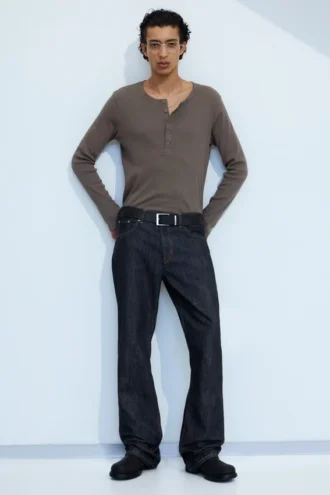 Mercury Mid Rise Relaxed Bootcut Jeans – Blue Rinse – Dunkelblau