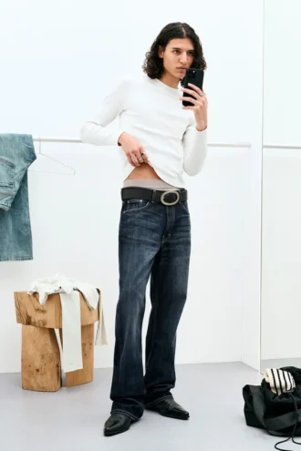 Mercury Mid Rise Relaxed Bootcut Jeans – Deep Sea Blue – Dunkelblau