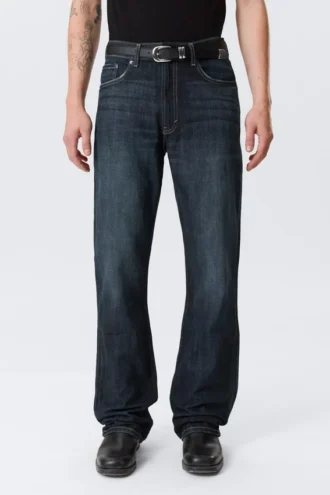 Mercury Mid Rise Relaxed Bootcut Jeans – Deep Sea Blue – Dunkelblau