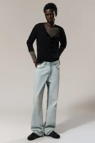 Mercury Mid Rise Relaxed Bootcut Jeans – Ghost Blue – Hellblau