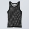 Mesh-Tanktop – Schwarz