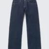 Messy Low Rise Regular Straight Jeans – Blue Rinse – Dark Blue | Cheap Monday Gb