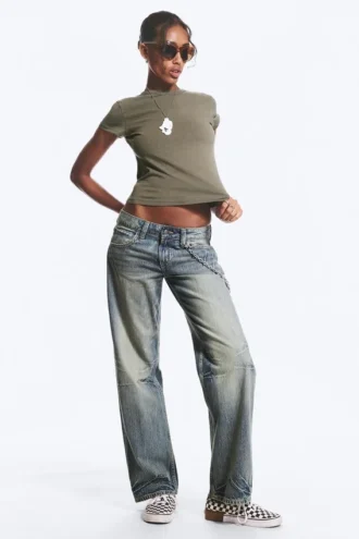 Messy Low Rise Regular Straight Jeans – Hazy Blue – Medium Blue | Cheap Monday Gb