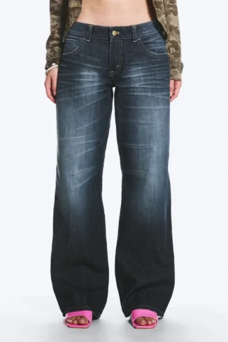 Messy Low Rise Regular Straight Jeans – Star Blue – Dunkelblau | Cheap Monday GB