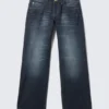Messy Low Rise Regular Straight Jeans – Star Blue – Dunkelblau | Cheap Monday GB