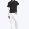 Meteor Low Rise Relaxed Straight Jeans – Dirty White – Weiß