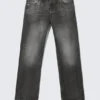 Meteor Low Rise Relaxed Straight Jeans – Dusky Black – Schwarz