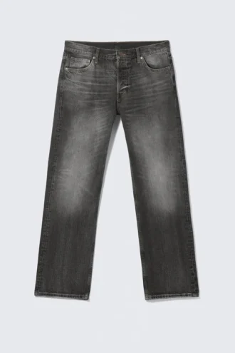 Meteor Low Rise Relaxed Straight Jeans – Dusky Black – Schwarz