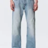 Meteor Low Rise Relaxed Straight Jeans – Kimberley Blue – Mittelblau Meteor Low Rise Relaxed Straight Jeans – Kimberley Blue – Mittelblau