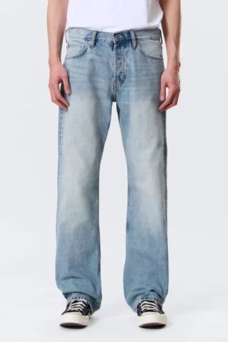Meteor Low Rise Relaxed Straight Jeans – Kimberley Blue – Mittelblau
