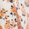 Midi-Kleid mit quadratischem Ausschnitt und Schlitz – Weiß – Rosa Blumenmuster Midi-Kleid mit quadratischem Ausschnitt und Schlitz – Weiß – Rosa Blumenmuster