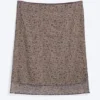 Midi-Rock aus mehrlagigem Mesh – Khaki/Burgunderrot – Blumenmuster Midi-Rock aus mehrlagigem Mesh – Khaki/Burgunderrot – Blumenmuster