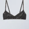 Miley-BH aus gewaschener Baumwolle – Bleach Washed Black Miley-BH aus gewaschener Baumwolle – Bleach Washed Black