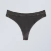 Miley Washed Cotton Thong – Bleach Washed Black Miley Washed Cotton Thong – Bleach Washed Black