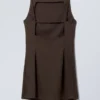 Mini-Anzugkleid – Dunkelbraun Mini-Anzugkleid – Dunkelbraun