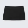 Mini-Anzugrock mit niedriger Taille – Schwarz Mini-Anzugrock mit niedriger Taille – Schwarz