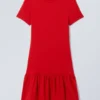 Mini-Ballon-T-Shirt-Kleid – Rot Mini-Ballon-T-Shirt-Kleid – Rot
