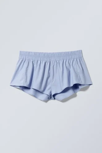 Mini-Baumwoll-Shorts – Hellblau