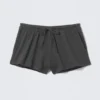 Mini-Jersey-Shorts mit mittlerer Leibhöhe – Dunkelgrau Mini-Jersey-Shorts mit mittlerer Leibhöhe – Dunkelgrau