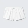 Mini-Jersey-Shorts mit mittlerer Leibhöhe – Weiß Mini-Jersey-Shorts mit mittlerer Leibhöhe – Weiß
