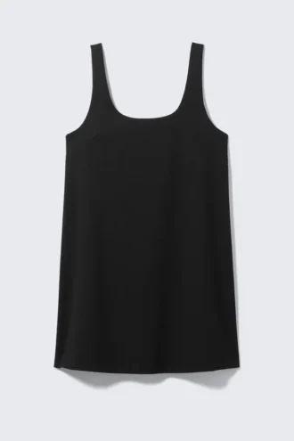 Mini-Latzkleid – Schwarz