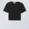 Mini-Ripp-Crop-Top – Schwarz Mini-Ripp-Crop-Top – Schwarz