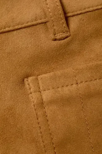 Mini-Shorts aus Kunstwildleder – Braun