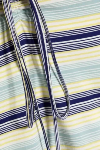 Mini-Trägerkleid – gestreift in Blau/Grün/Gelb