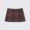 Mini-Twill-Rock – Dunkelrotes Karomuster Mini-Twill-Rock – Dunkelrotes Karomuster