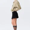 Mini-Wickelrock aus Wildleder – Schwarz Mini-Wickelrock aus Wildleder – Schwarz