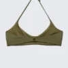 Minimalistisches Neckholder-Bikini-Oberteil – Dunkelgrün Minimalistisches Neckholder-Bikini-Oberteil – Dunkelgrün