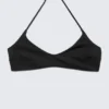Minimalistisches Neckholder-Bikini-Oberteil – Schwarz Minimalistisches Neckholder-Bikini-Oberteil – Schwarz