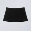 Minirock mit niedriger Taille – Schwarz Minirock mit niedriger Taille – Schwarz