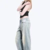 Missy Low Rise Loose Straight Jeans – Broken Blue – Hellblau Missy Low Rise Loose Straight Jeans – Broken Blue – Hellblau