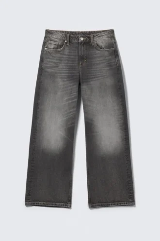 Missy Low Rise Loose Straight Jeans – Dusky Black – Schwarz
