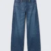 Missy Verzierte Low-Rise-Jeans mit geradem Bein – Verziert Blau – Dunkelblau Missy Verzierte Low-Rise-Jeans mit geradem Bein – Verziert Blau – Dunkelblau