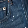 Missy Verzierte Low-Rise-Jeans mit geradem Bein – Verziert Blau – Dunkelblau Missy Verzierte Low-Rise-Jeans mit geradem Bein – Verziert Blau – Dunkelblau